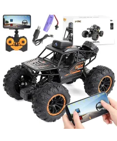 Masinuta de teren 4x4 cu telecomanda si camera video incorporata