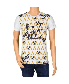 Tricou alb Super pentru barbat - cod 36006 (XL)