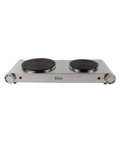 Plita electrica inox, 2 ochiuri, termostat, putere 2250W / ZLN 0542