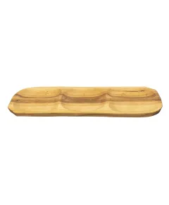 Tava din lemn de cires cu 5 compartimente, 66x26cm / EXT 10714