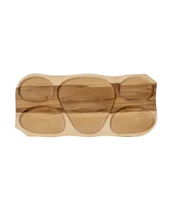 Platou lemn cu 5 compartimente 63x8x2.5cm / EXT 6080