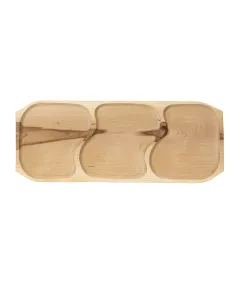 Platou lemn cu 3 compartimente 65x26x2.5cm / EXT 10157