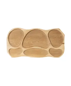Platou lemn cu 6 compartimente 68x34x2.5cm / EXT 6081