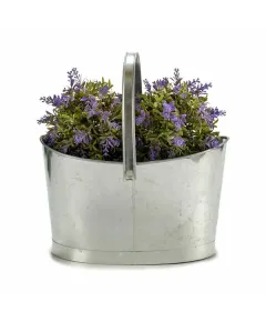 Ghiveci Ibergarden E51465-B Argintiu Zinc Coș 21 x 19,5 x 35,5 cm