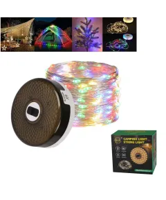 Ghirlanda Multicolora cu Lanterna 9cm Led, Lumina Rece, USB