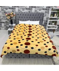Patura Pufoasa Cocolino, 200x230cm, Galben cu Cercuri