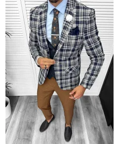 Sacou barbati slim fit bleumarin 13197  12 (46)