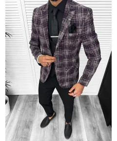 Sacou barbati slim fit grena 13197  111-2 (46)