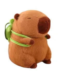 Capibara cu Sunete si Lumini 23 cm Cu Ghiozdan Broasca