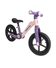 Bicicleta fara pedale, pliabila, pentru copii XIERLANG, roti de cauciuc si scaun reglabil, +3ani, roz cu lila Z-TOOLS / ZTS8452