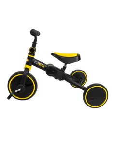 Tricicleta pliabila 2 in 1 pentru copii, reglabila, negru-galben / ZTS8482