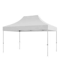 Cort tip pavilion metalic pentru gradina, cadru alb impermeabil 3×4.5 metri, alb Z-TOOLS / ZTS8472