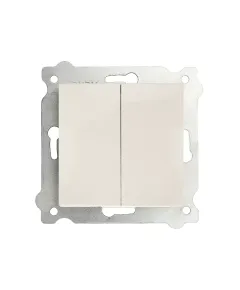 Intrerupator dublu 10A, 250V EXEN alb / 290-000102-202