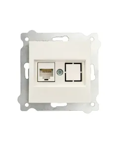 Priza pentru internet incastrata, cat 6 EXEN alb / 290-000103-253