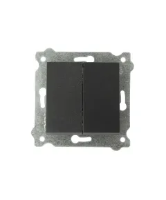 Intrerupator dublu 10A, 250V EXEN negru / 290-001402-202