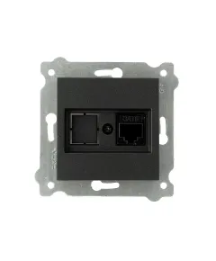 Priza pentru internet incastrata, cat 6 EXEN negru / 290-001403-253