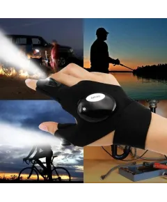 Mănuși de pescuit cu lumină pentru pescuit nocturn