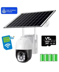 Camere de Supraveghere solare 4G 1080P 4MP cu card de stocare 32GB inclus