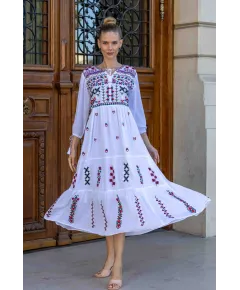 Rochie neagră Floare de Dor - XXL