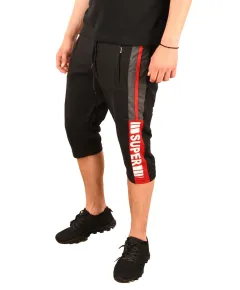 Pantaloni trei sferturi negru cu rosu Super- cod 43207 (S)