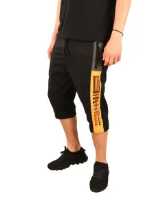 Pantaloni trei sferturi negru cu galben Sporgin - cod 43216 (S)