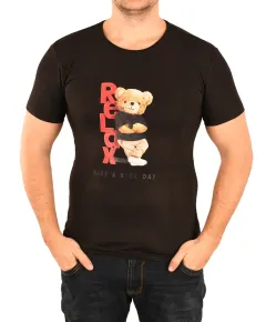 Tricou negru Relax pentru barbat - cod 45711 (M)