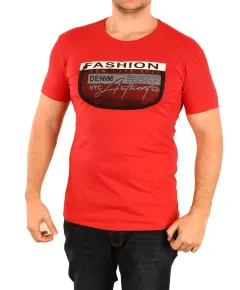 Tricou rosu Fashion  pentru barbat - cod 45733 (L)