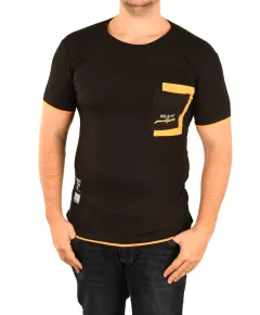 Tricou negru Wild Life pentru barbat - cod 45739 (L)