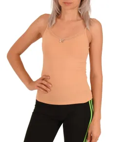 Maiou dama crem simplu cu dantela - cod 46327 (S)