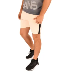 Pantaloni scurti barbat bej cu dunga lata- cod 46456 (S)