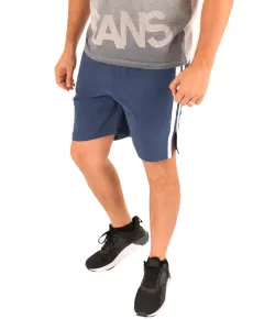 Pantaloni scurti albastru cu dungi albe laterale pentru barbat (M)