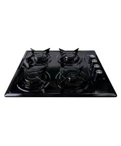 Plita incorporabila, GPL si Gaz natural, 4 ochiuri, duze de schimb incluse, aprindere electrica, negru / ZLN 1864