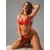 Lenjerie sexy rosie cu fluturas (M)